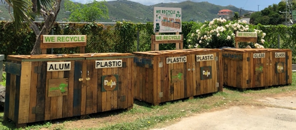 Image of We Recycle bins in the BVIs