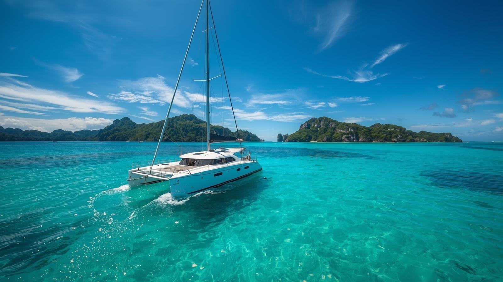 sailing in thailand with a catamaran